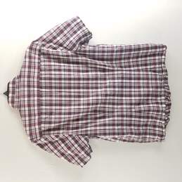 Ted Baker Men Purple Plaid Button Up Short Sleeve Size 4 S alternative image