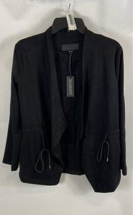 NWT Blank NYC Black Suede Long Sleeve Drawstring Waist Jacket Size Small