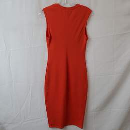 Zara Sleeveless Orange Sheath Dress Size S alternative image