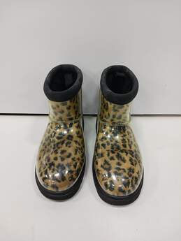 Koolabura Women's Clear Animal Print Ankle Boots Size 8
