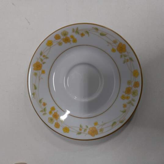 Bundle of 11 Contemporary Noritake Yellow Floral Blossom China Saucers image number 3