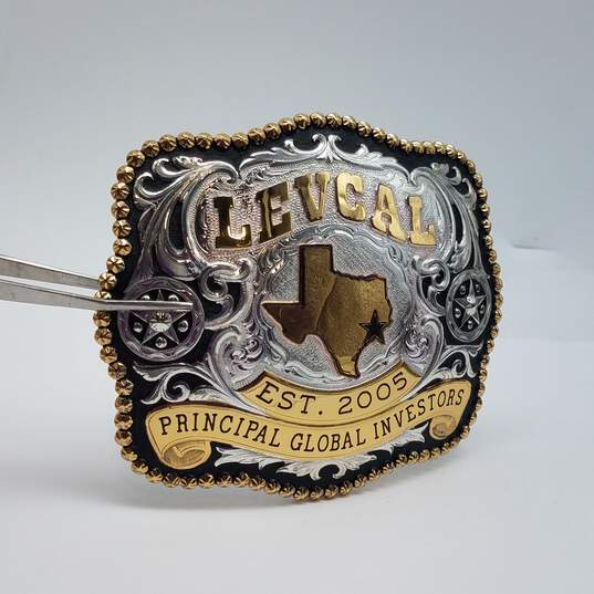 Gist Silversmiths Solid Bronze Levcal Belt Buckle 198.4g image number 1