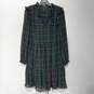 J. Crew Plaid Pattern Long Sleeve Tiered Midi Dress Size Small image number 1