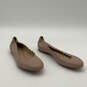 Womens Chloe Lauren Pink Leather Round Toe Slip-On Ballet Flats Size 37 image number 1