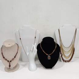 Bundle of Assorted Brown and Tan Fashion Jewelry