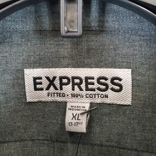 Express Men's Gray Button Up SZ XL NWT image number 3