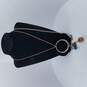 Sterling Silver Lapis FW Pearl Crystal Quartz Pendant Necklace image number 1
