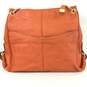 Michael Kors Leather Double Pocket Shoulder Bag Orange image number 5