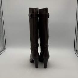 Emporio Armani Womens Brown Leather Almond Toe Knee High Riding Boots Size 38.5 alternative image