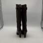 Emporio Armani Womens Brown Leather Almond Toe Knee High Riding Boots Size 38.5 image number 2