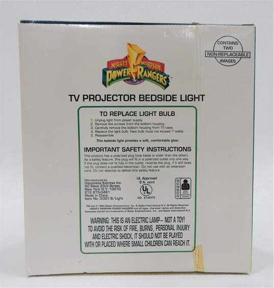 VTG 1994 Mighty Morphin Power Rangers TV Projector Soft Glow Bedside Light IOB image number 3