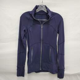 Lululemon Women's Athletica Dark Blue Activewear Pullover with Thumb Hole Size 8