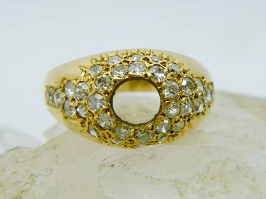 14K Yellow Gold 0.82 CTTW Diamond Ring Setting 4.2g image number 6