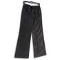 Womens Black Floral Regular Fit Flat Front Wide Leg Trouser Pants Size 2 image number 2