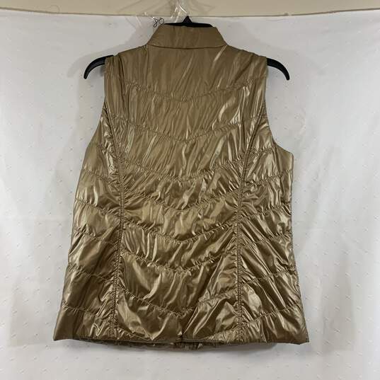 Women's Gold Chico's Puffer Vest, Sz. 1 image number 2