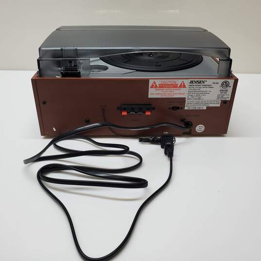 Jensen 3-Speed Stereo Turntable With AM/FM Stereo Radio JTA-220 For Parts/Repair image number 4