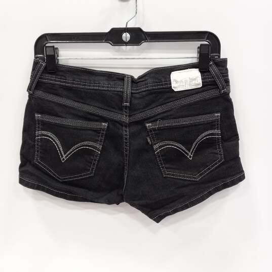 Levi's Black Jean Shorts Women's Size 27 image number 2