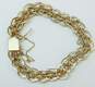 Vintage 14K Yellow Gold Heart Charm Bracelet 27.1g image number 6