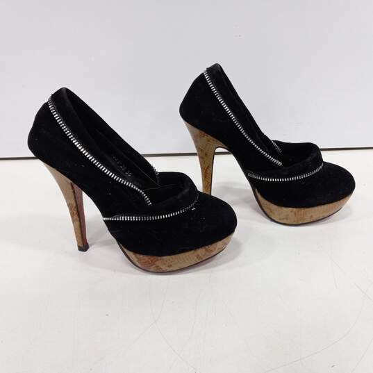 Kvoll Women's Black Platform Heel Shoes Size 35 image number 2