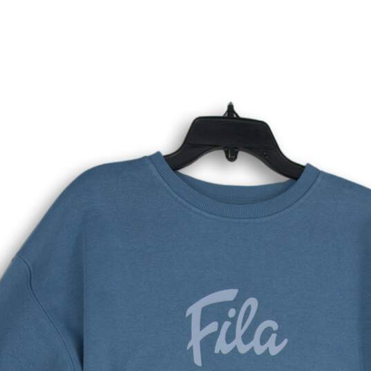 Fila Womens Blue Crew Neck Long Sleeve Pullover Sweatshirt Size Large image number 3