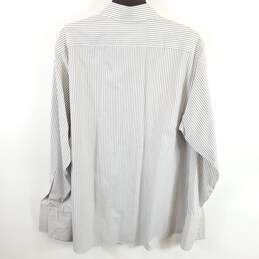 Michael Kors Men White Striped Dress Up Shirt XL alternative image