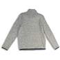 NWT Nautica Mens Gray Heather Fleece 1/4 Zip Mock Neck Pullover Jacket Size S image number 2
