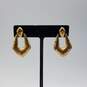 14k Gold Hammered Door knocker Post Earrings 3.8g image number 1