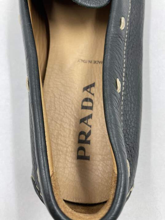 Authentic Prada Green Driver Loafers M 9.5 image number 6