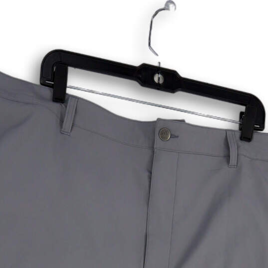 NWT Mens Gray Flat Front Pockets Regular Fit Chino Shorts Size 52 image number 3