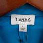 Terea By Andrea Pitter Turquoise Cotton Blend Blazer Jacket WM Size S NWT image number 3
