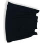 Womens Black Stretch Side Slit Flat Front Back Zip Button Mini Skirt Size 4 image number 2