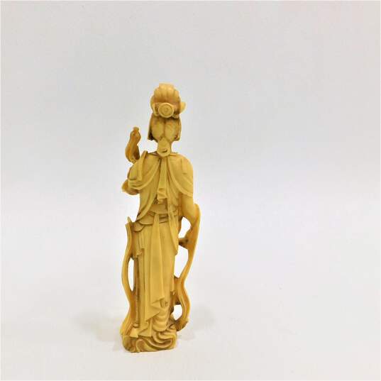 VNTG Chinese Carved Faux Ivory Resin Asian Figurine image number 1