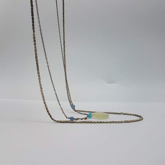 Sterling Sliver Multi Gemstone Pendant Necklace Bundle 11.4g image number 3