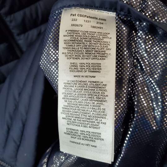 Columbia Navy Blue Puffer Hooded Rain Jacket image number 4