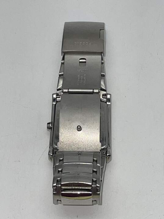 Mens FS4156 Silver-Tone Three Hand Stainless Steel Chain Band Wristwatch image number 5