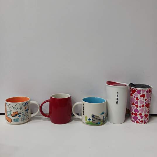 Bundle of 5 Assorted Starbucks ceramic mugs image number 2