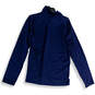 Mens Blue Dri-Fit Mock Neck 1/4 Zip Long Sleeve Activewear T-Shirt Size M image number 2