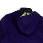 Womens Green Blue Long Sleeve Hooded Button Front Rain Jacket Size L image number 4