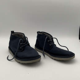 Mens Neumel 1118264 Blue Round Toe Lace-Up Ankle Chukka Boots Size 12 alternative image