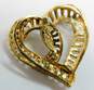 10k Yellow & White Gold Etched Heart Pendant 1.3g image number 4