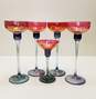 Postmodern Cristallerie Candle Holders Set of 5 Made in Italy 10in. Tall Glass image number 1