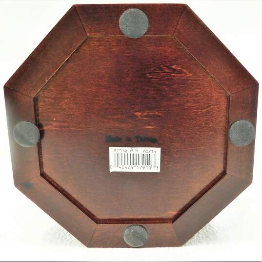 Bulova Quartermaster Maritime Clock B7910 Octagon Wooden Case image number 6