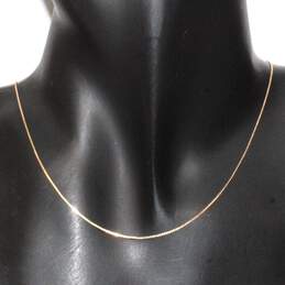14K Yellow Gold 15" Serpentine Chain Necklace - 0.85g alternative image