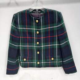 Vintage Herbert Grossman Women's Plaid Suit Jacket Size 8 Union Made