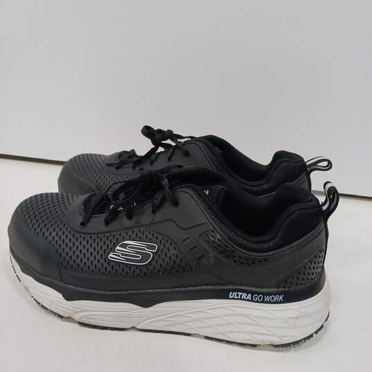 Black & White Skechers Shoes Size W8 image number 4
