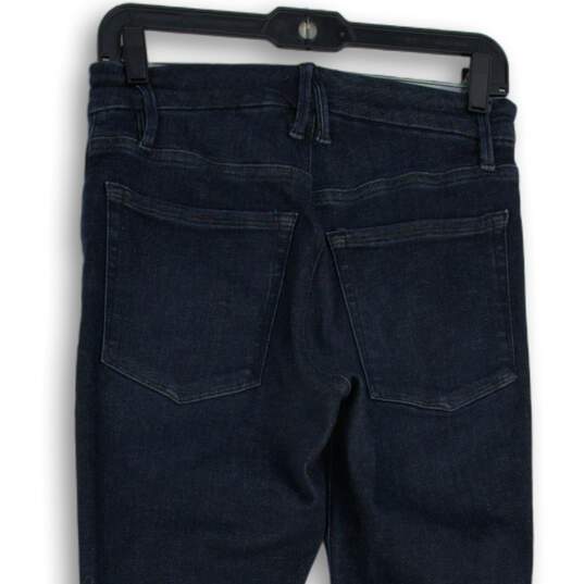 Womens Blue Denim Dark Wash 5-Pocket Design Skinny Leg Jeans Size 6-12 image number 4