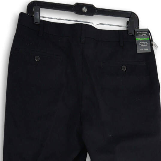 NWT Womens Black Flat Front Slash Pocket Dress Pants Size 34 x 29 image number 4