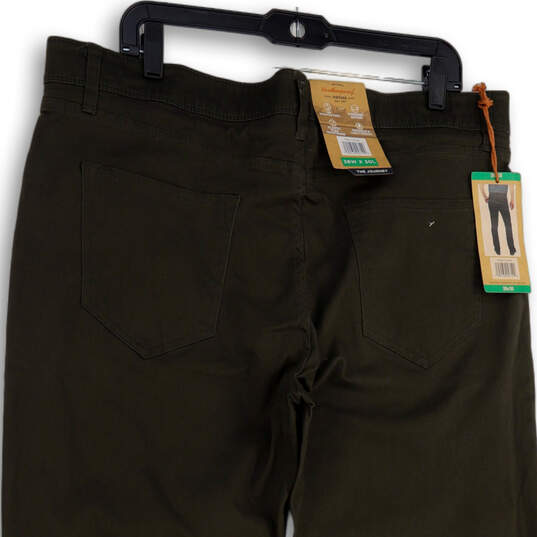 NWT Mens Green Flat Front Pockets Stretch Straight Leg Chino Pants Sz 38X30 image number 4