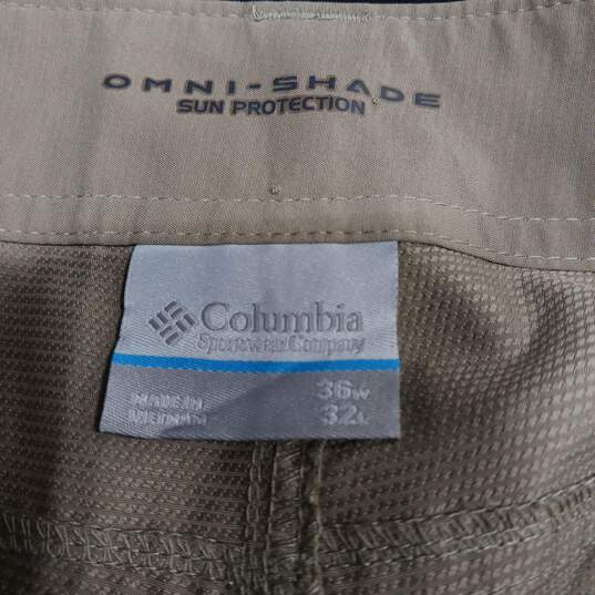 Columbia Men's Beige Omni-Shade Sun Protection Size 36W & 32L image number 5