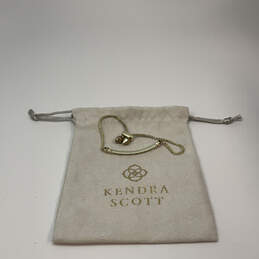Designer Kendra Scott Gold-Tone Cubic Zirconia Chain Bracelet w/ Dust Bag